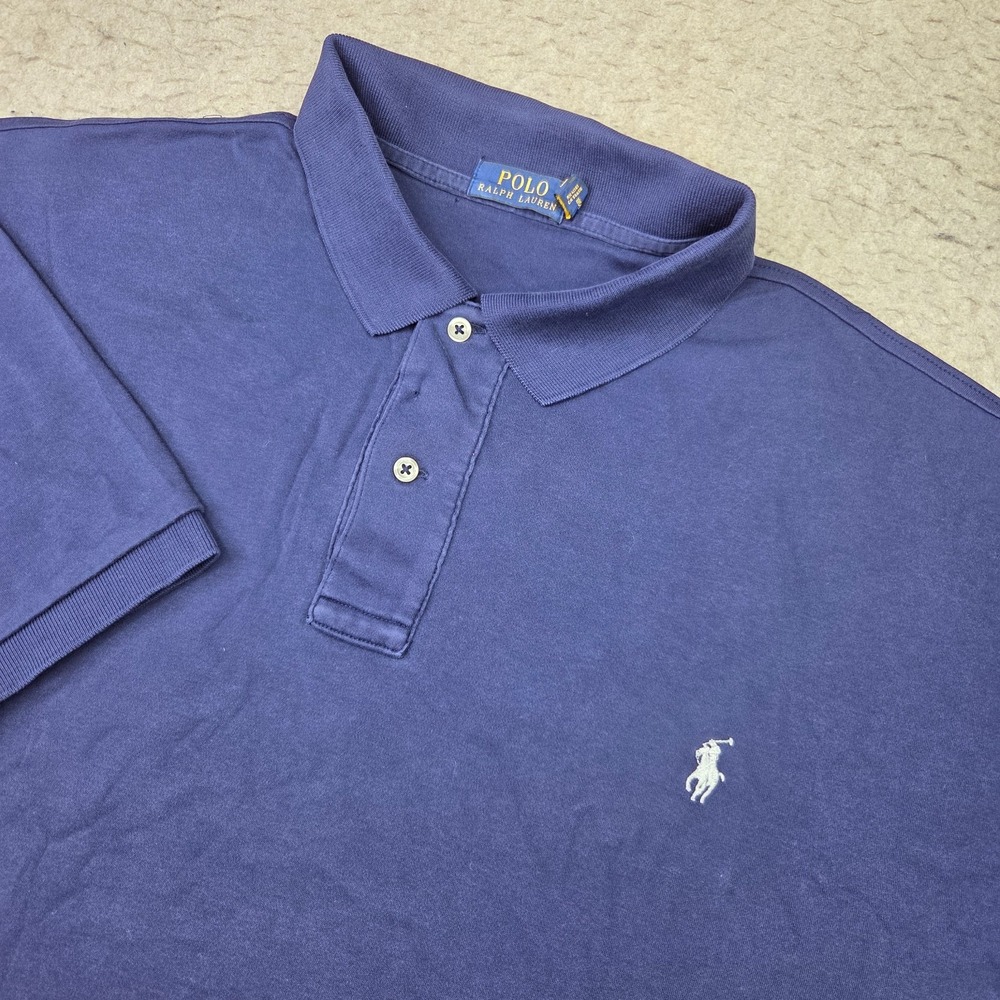 Polo Ralph Lauren Shirt Men's 2XLT Tall Blue Short Sleeve Preppy Pony